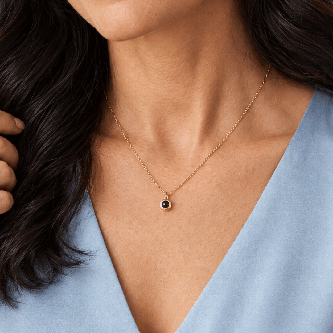 Personalized Circle Photo Necklace