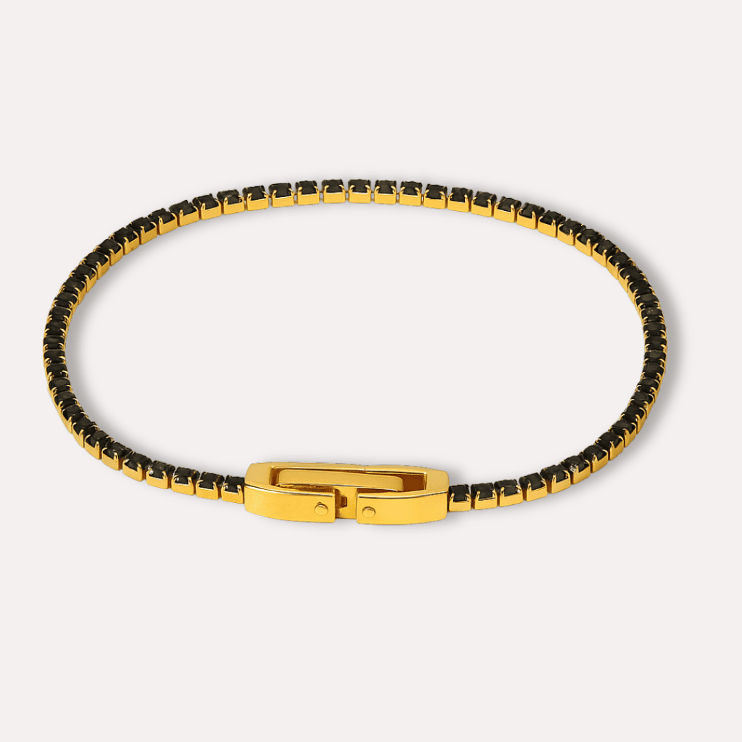 Elegantes Tennis Armband – 18K Vergoldet & Edelstahl