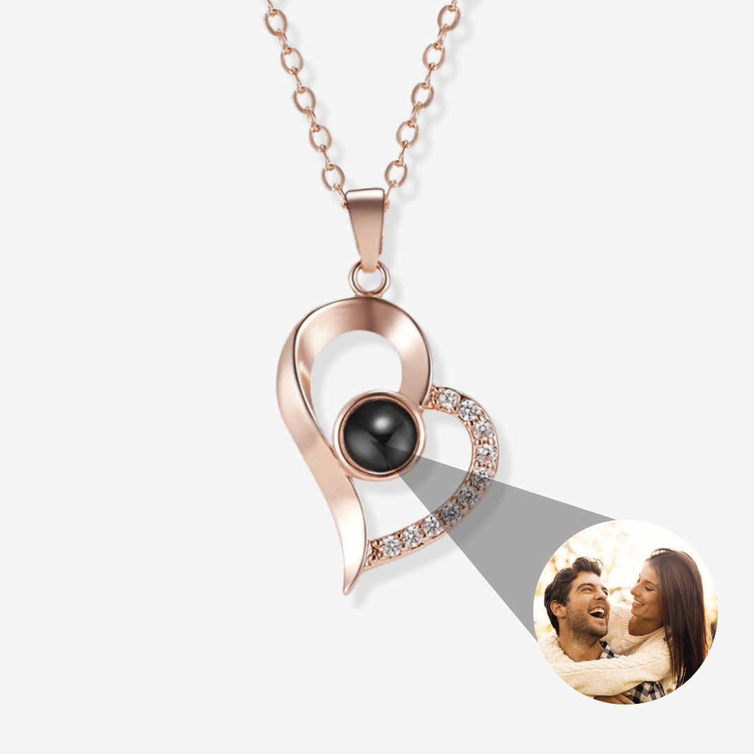 Personalized Heart Photo Necklace