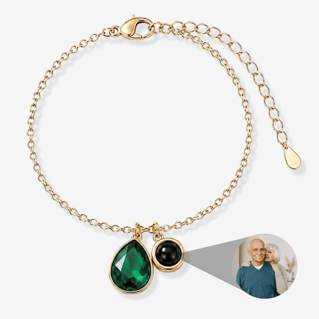 Personalized Photo Pearl Bracelet