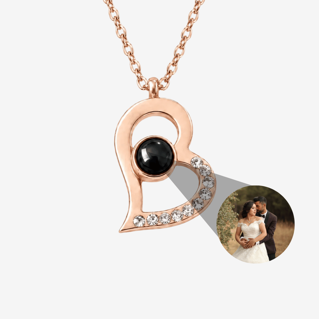 Personalized Heart Photo Necklace