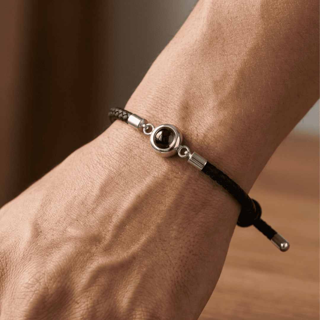 Personalisiertes Armband mit Foto - Leder