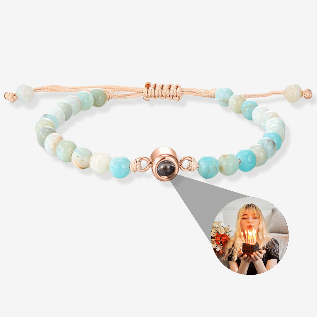 Personalized Photo Pearl Bracelet