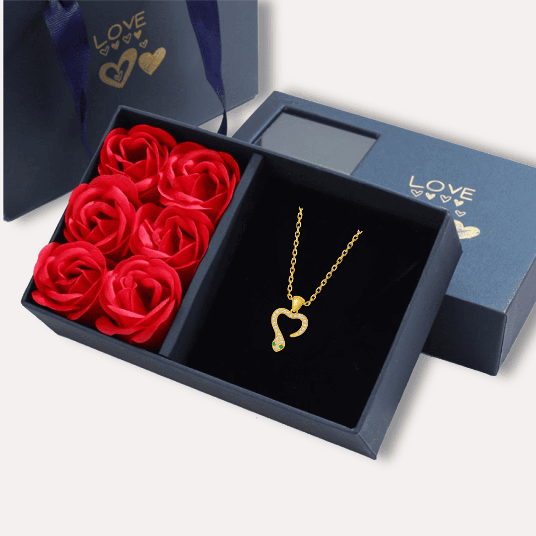 Schlangenanhänger Halskette – 18K Vergoldet & Edelstahl