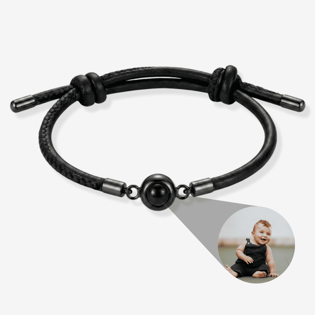 Personalisiertes Armband mit Foto - Leder