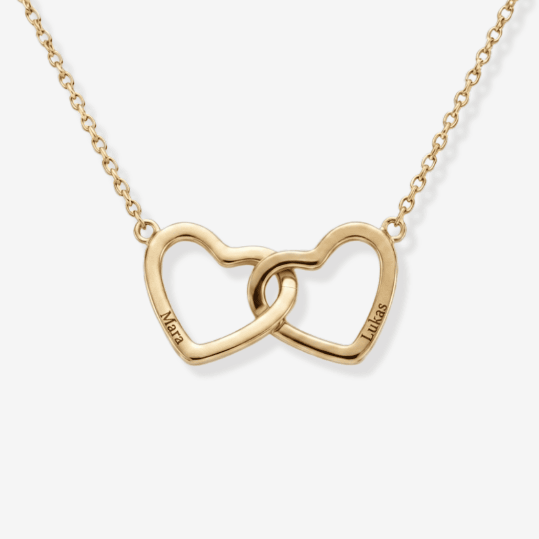 Engraved Necklace with Rose, Love Card