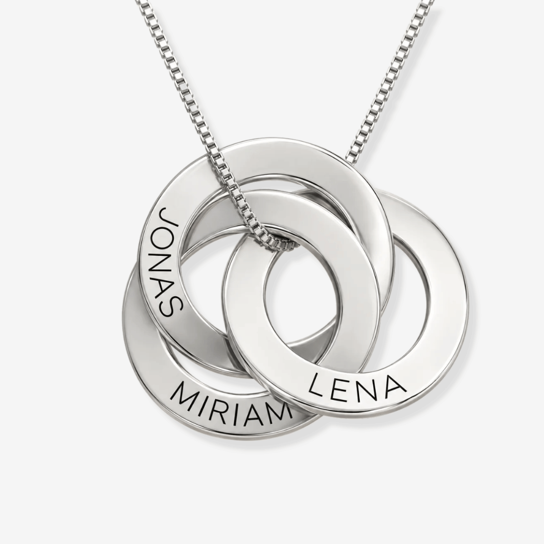 Ringkette mit gravierten Namen