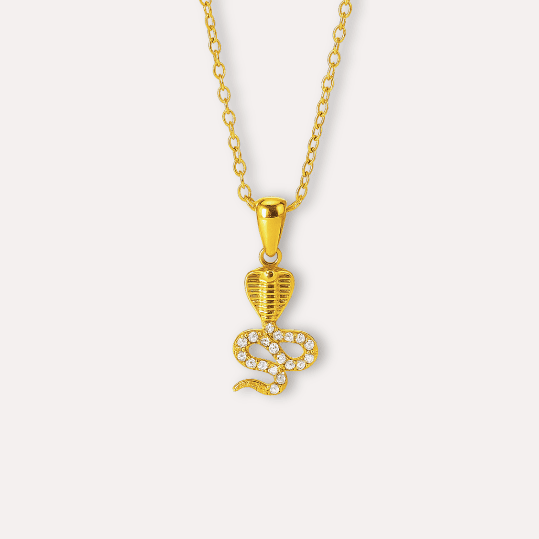 Schlangenanhänger Halskette – 18K Vergoldet & Edelstahl