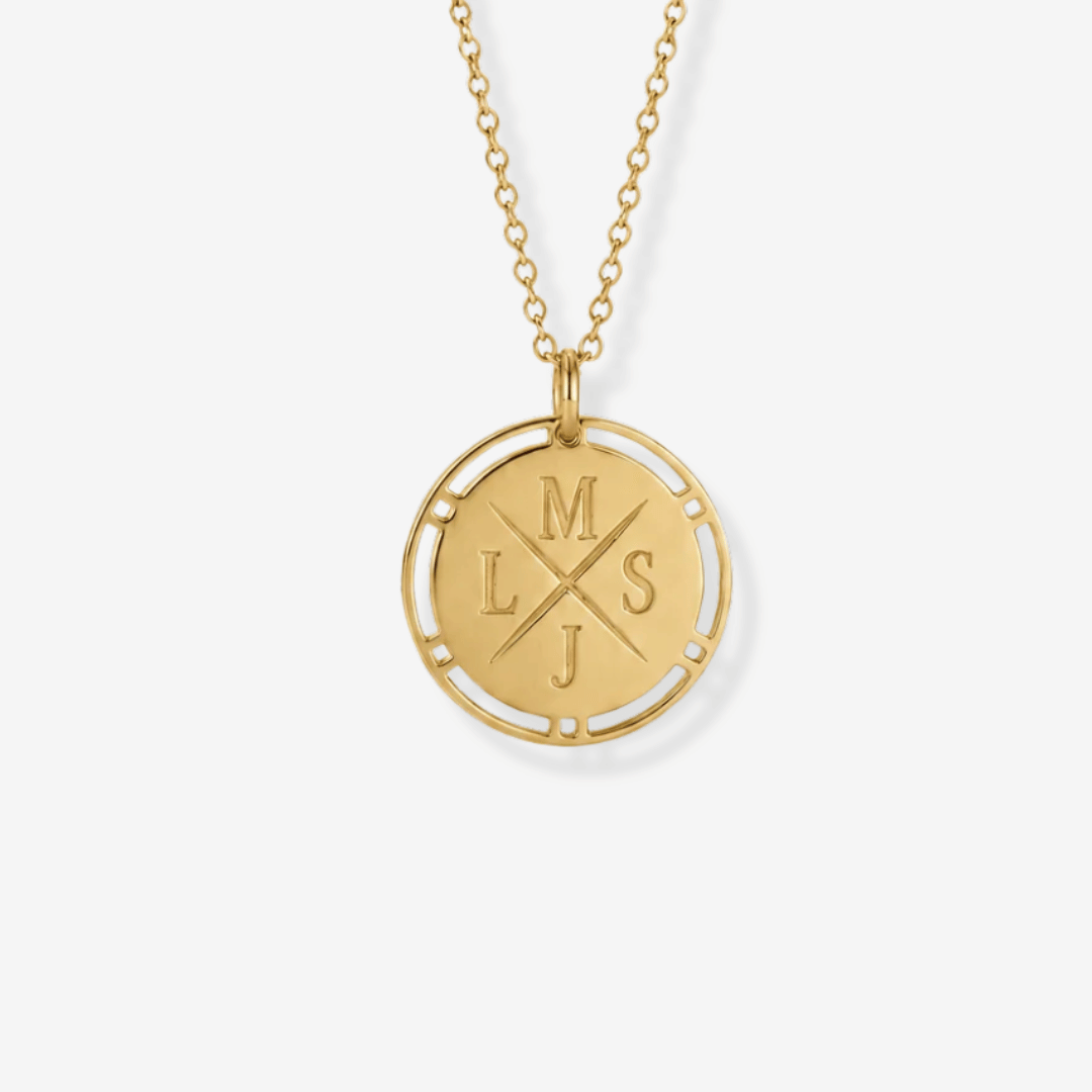 Medaillon Halskette mit Initialen
