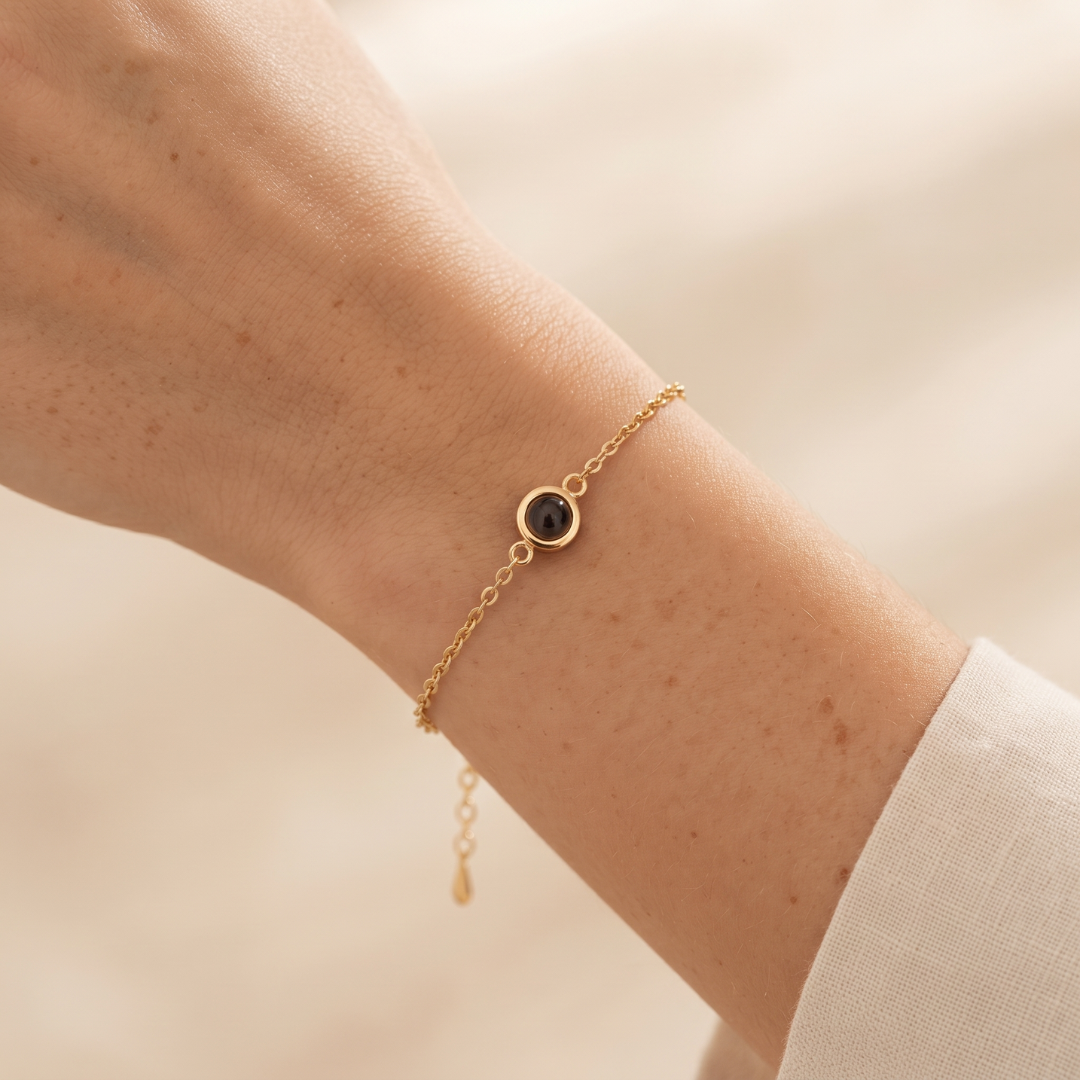 Personalisiertes Armband mit Foto - Zierlich