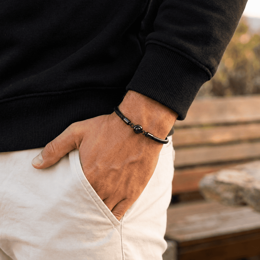 Personalisiertes Armband mit Foto - Leder