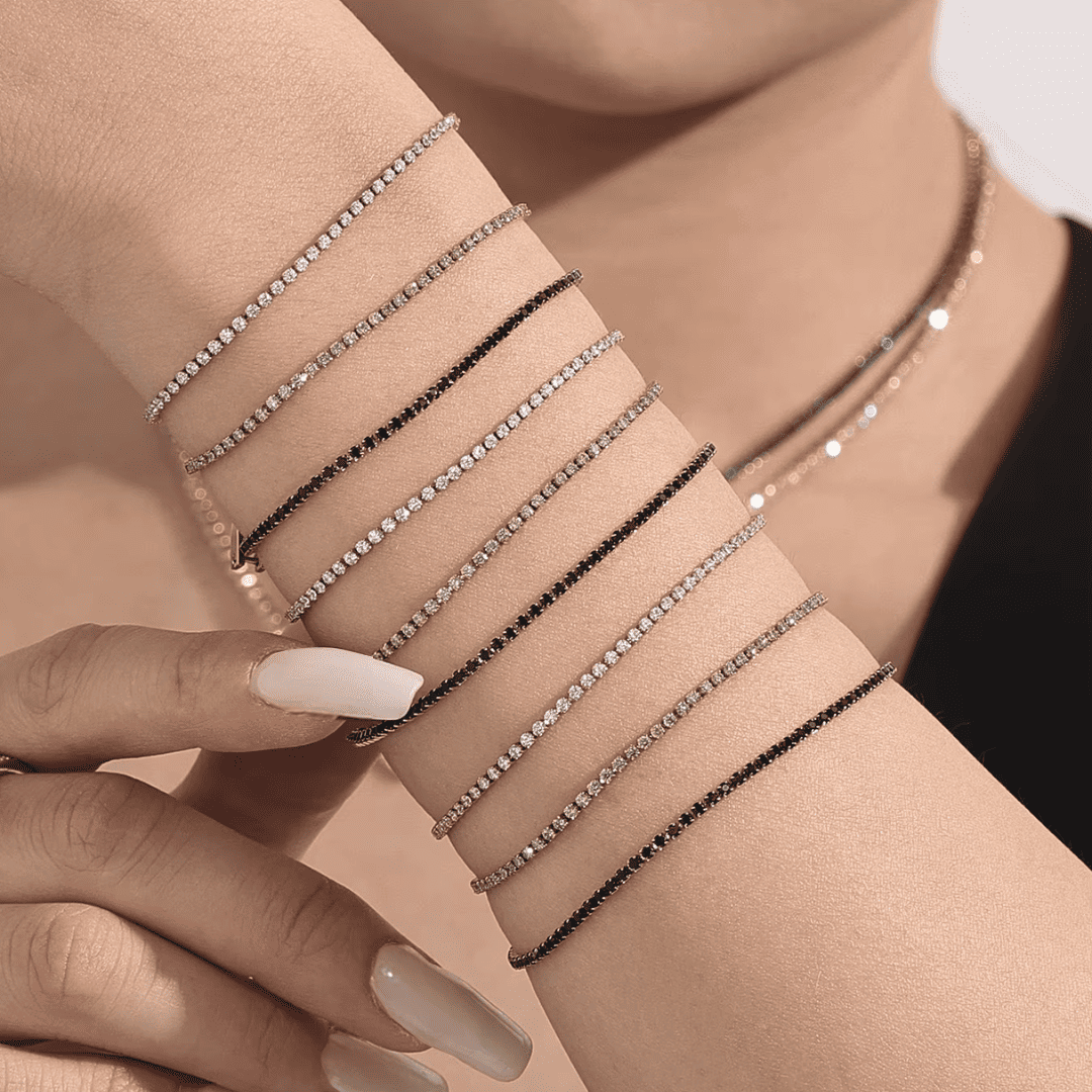 Elegantes Tennis Armband – 18K Vergoldet & Edelstahl