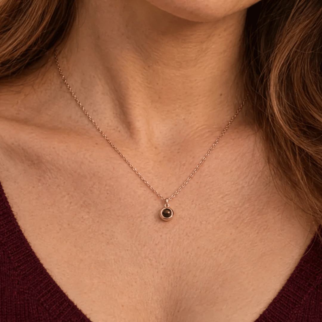 Personalized Circle Photo Necklace