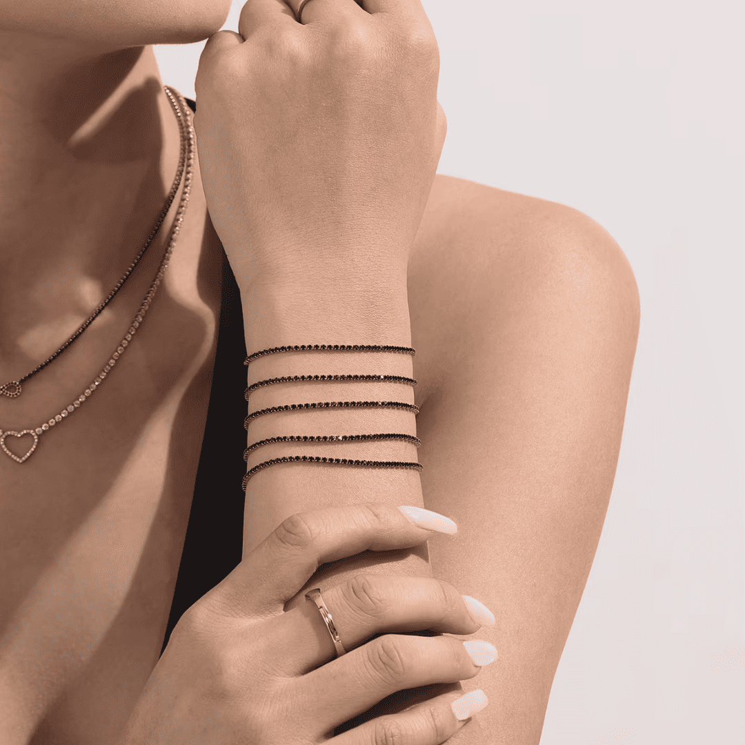 Elegantes Tennis Armband – 18K Vergoldet & Edelstahl