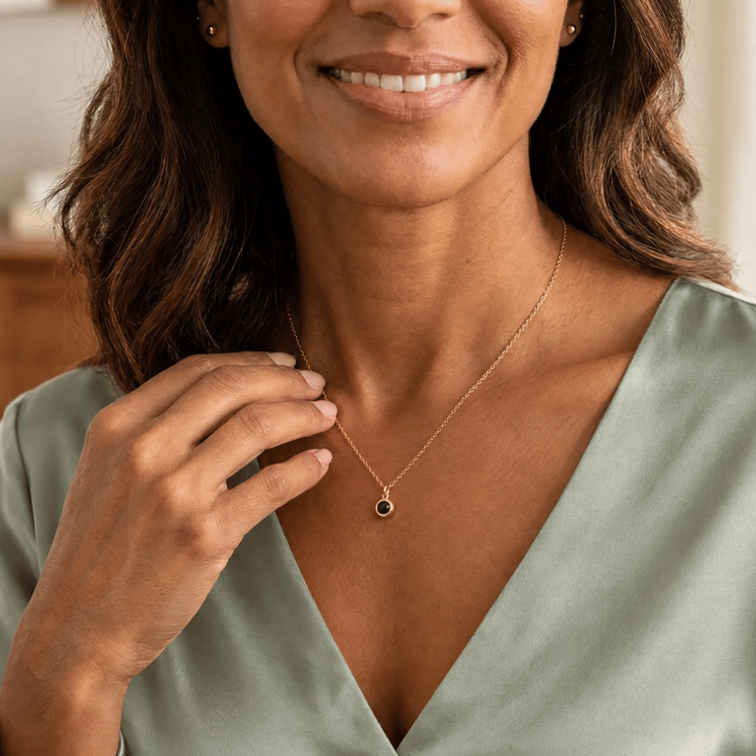 Personalized Circle Photo Necklace