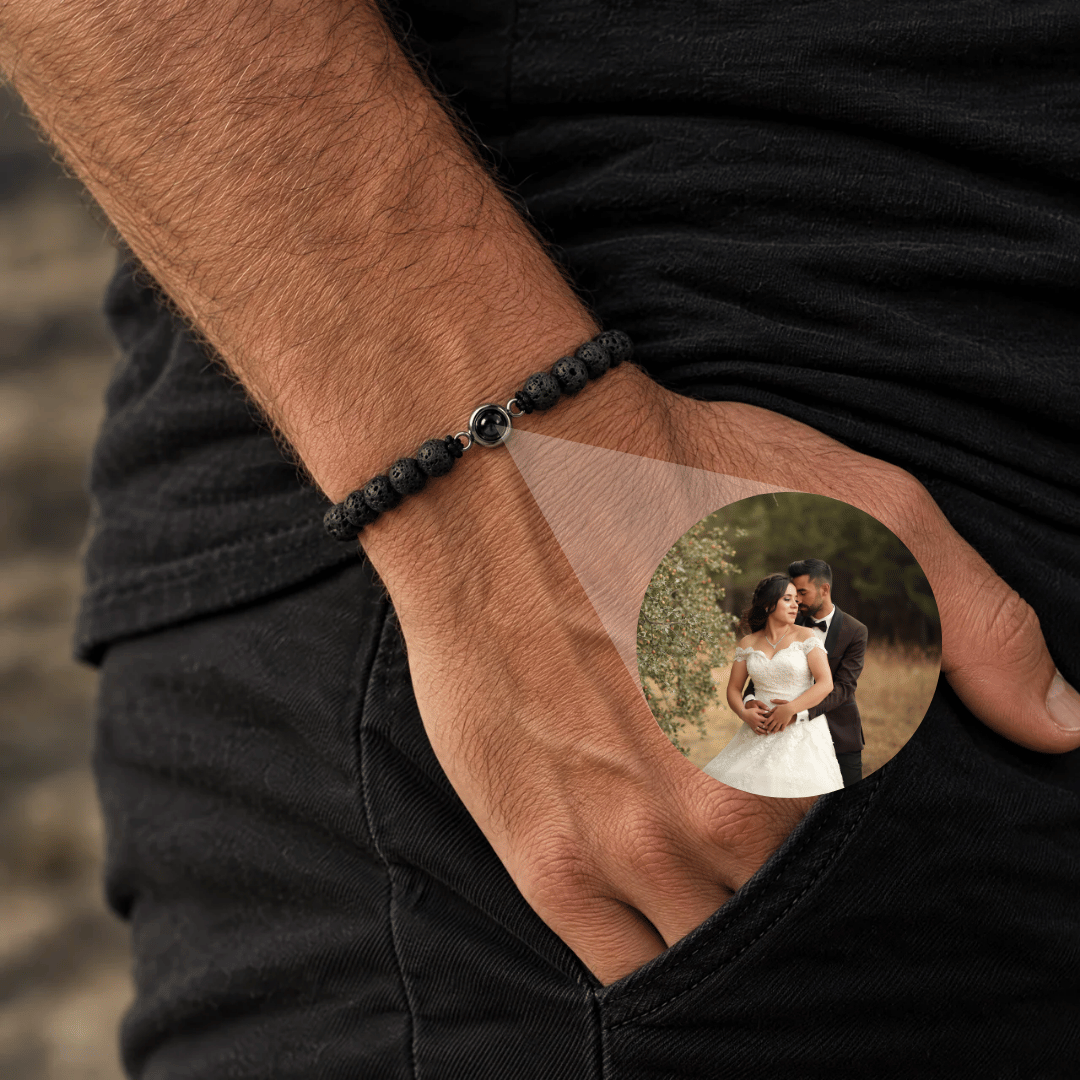 Personalized Photo Pearl Bracelet