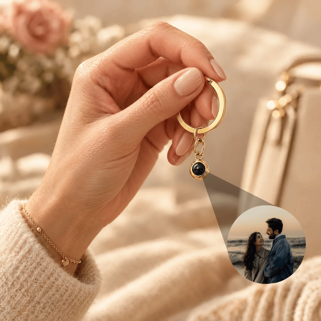 Circle Photo Keychain